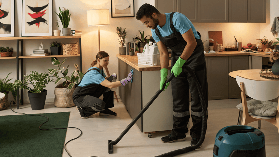 Prepared cleaning team
